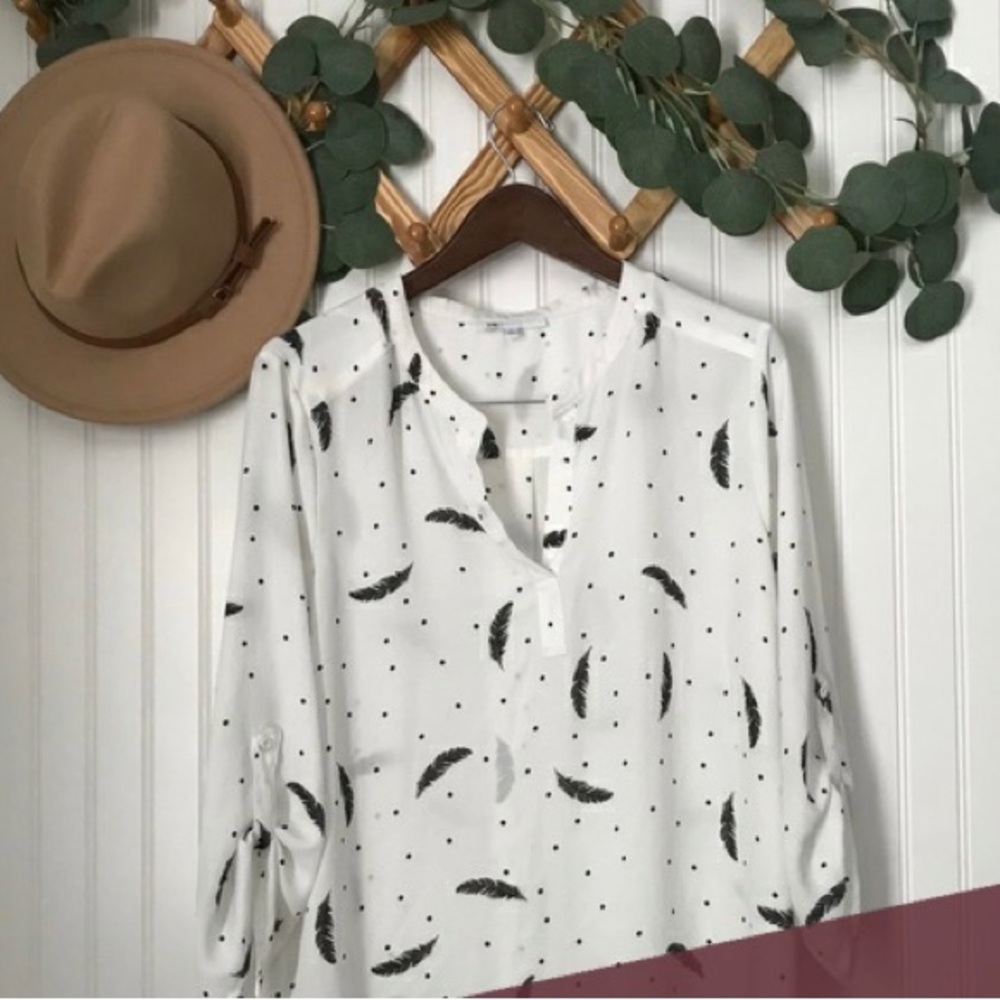 Dr2 feather flowy blouse